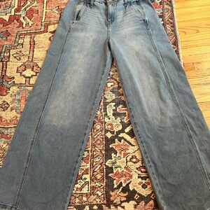 Women's Wide-Leg Blue Jeans